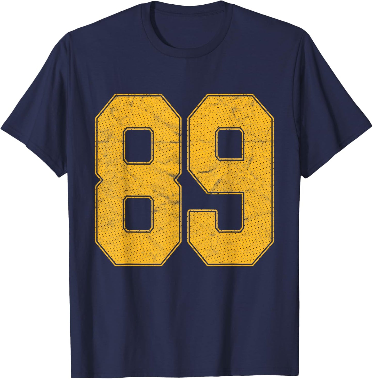 Number 89 Numbered Uniform Sports Team Jersey 89th Birthday T-Shirt - T-Shirt | Navy