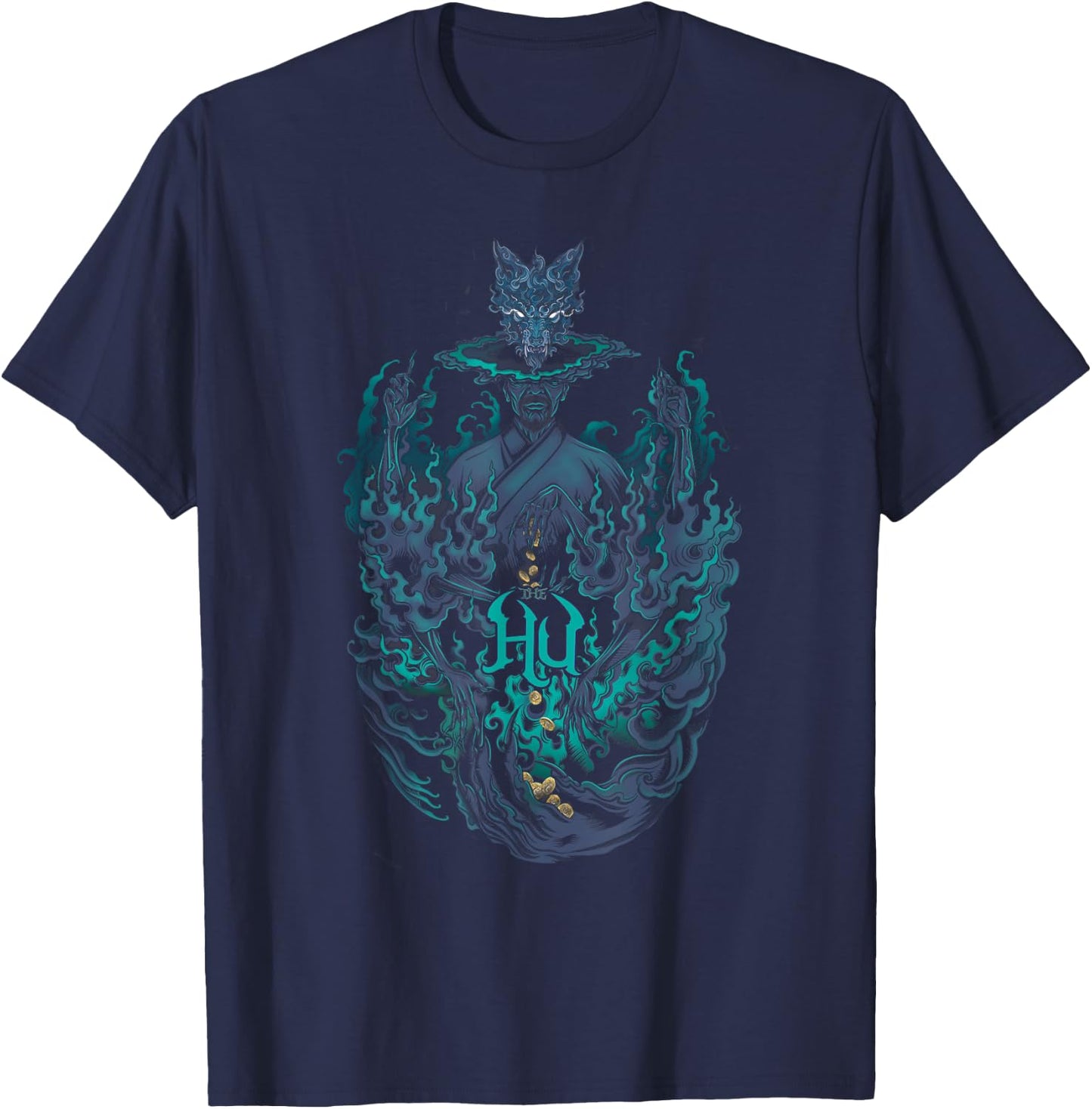 The Hu – Blue Flames T-Shirt - T-Shirt | Navy