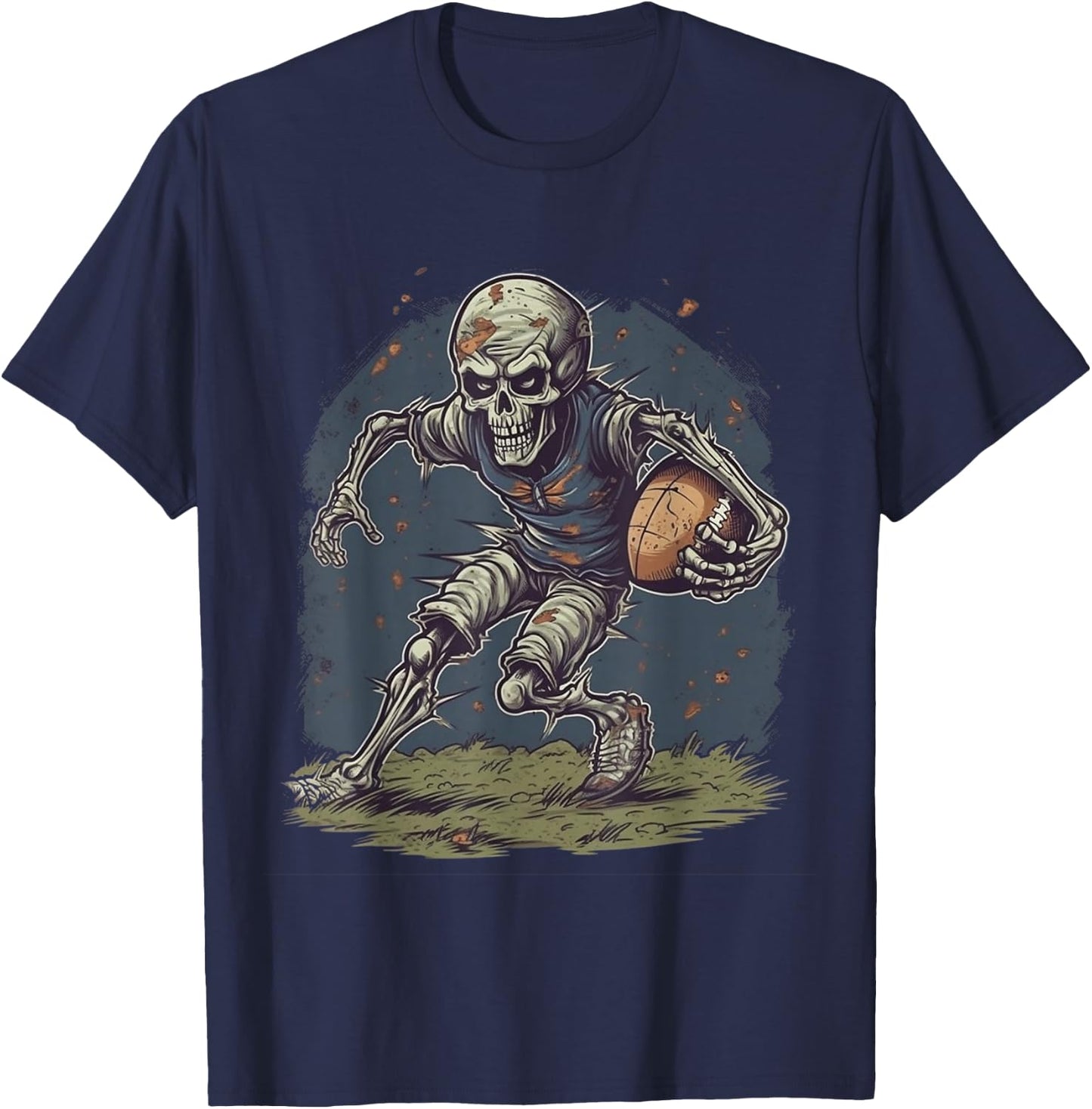 Zombie Football Player Halloween Costume Sport Men Boys T-Shirt - T-Shirt | Navy