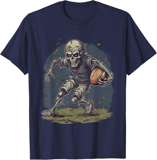 Zombie Football Player Halloween Costume Sport Men Boys T-Shirt - T-Shirt | Navy