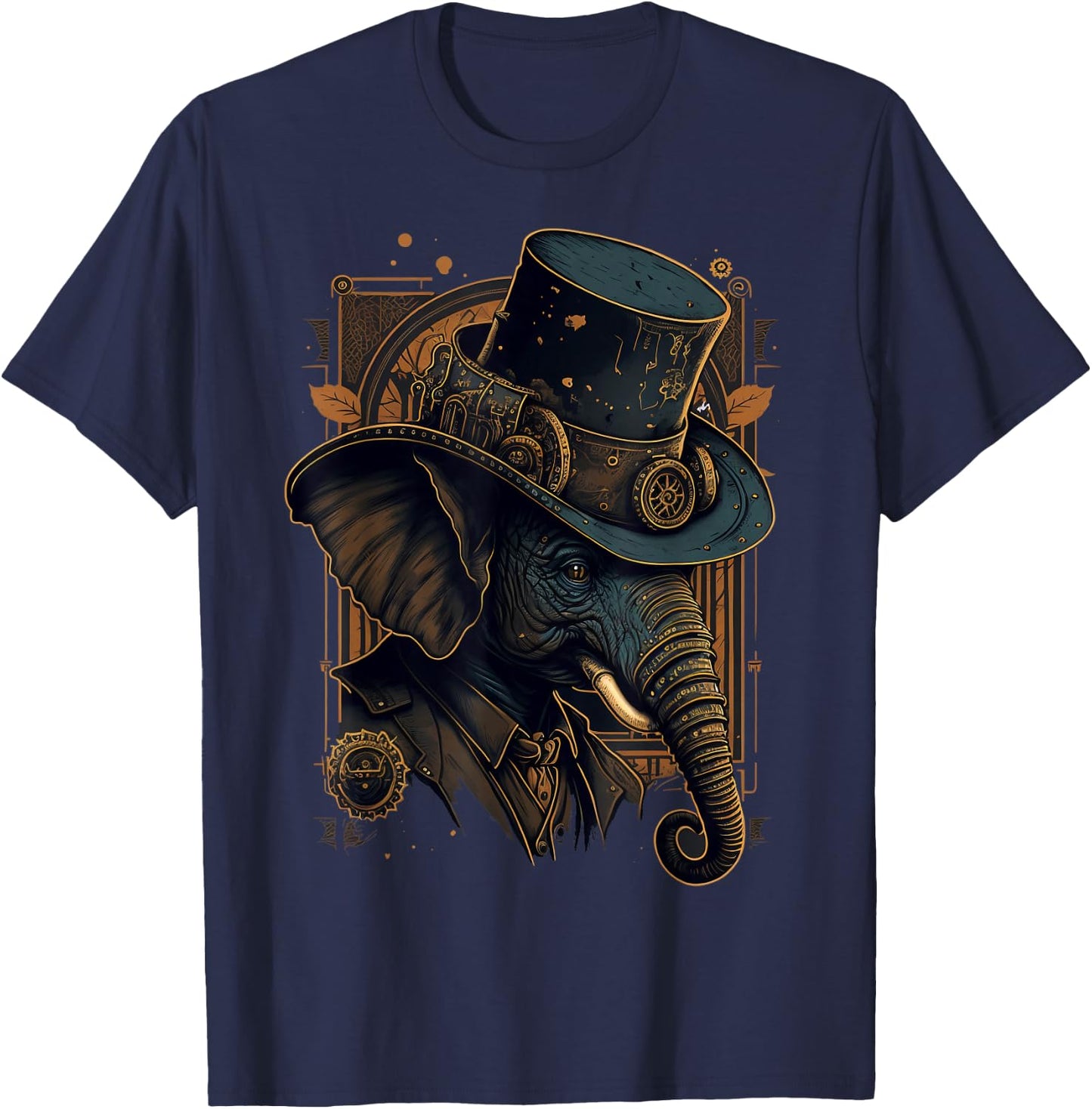 Steampunk Elephant T-Shirt - T-Shirt | Navy