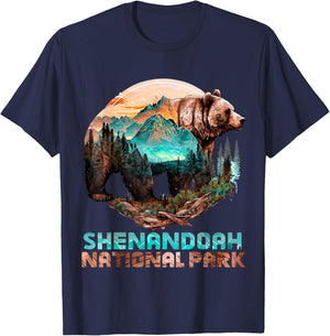 Shenandoah National Park Alaska Grizzly Bear Mountain Hike T-Shirt - T-Shirt | Navy