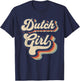 Dutch Girl Vintage Retro Netherlands Pride T-Shirt - T-Shirt | Navy