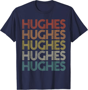 Hughes Vintage Retro T-Shirt - T-Shirt | Navy