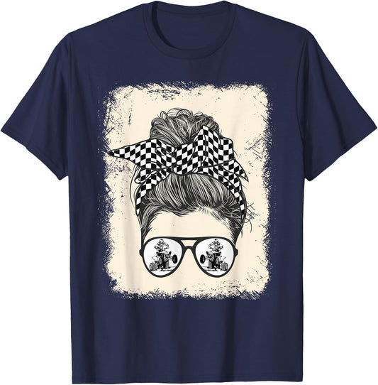 ATV Quad Biker Vintage Racing Mom T-Shirt - T-Shirt | Navy