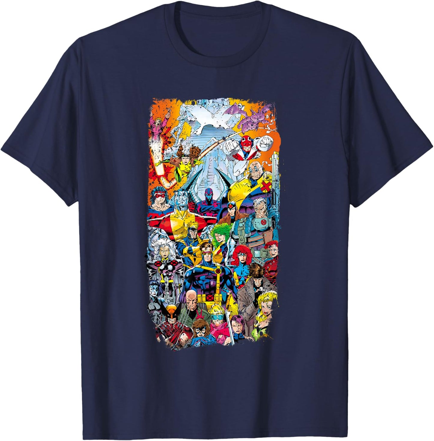 Marvel X-Men Forever Alpha #1 Comic Book Cover Distressed T-Shirt - T-Shirt | Navy