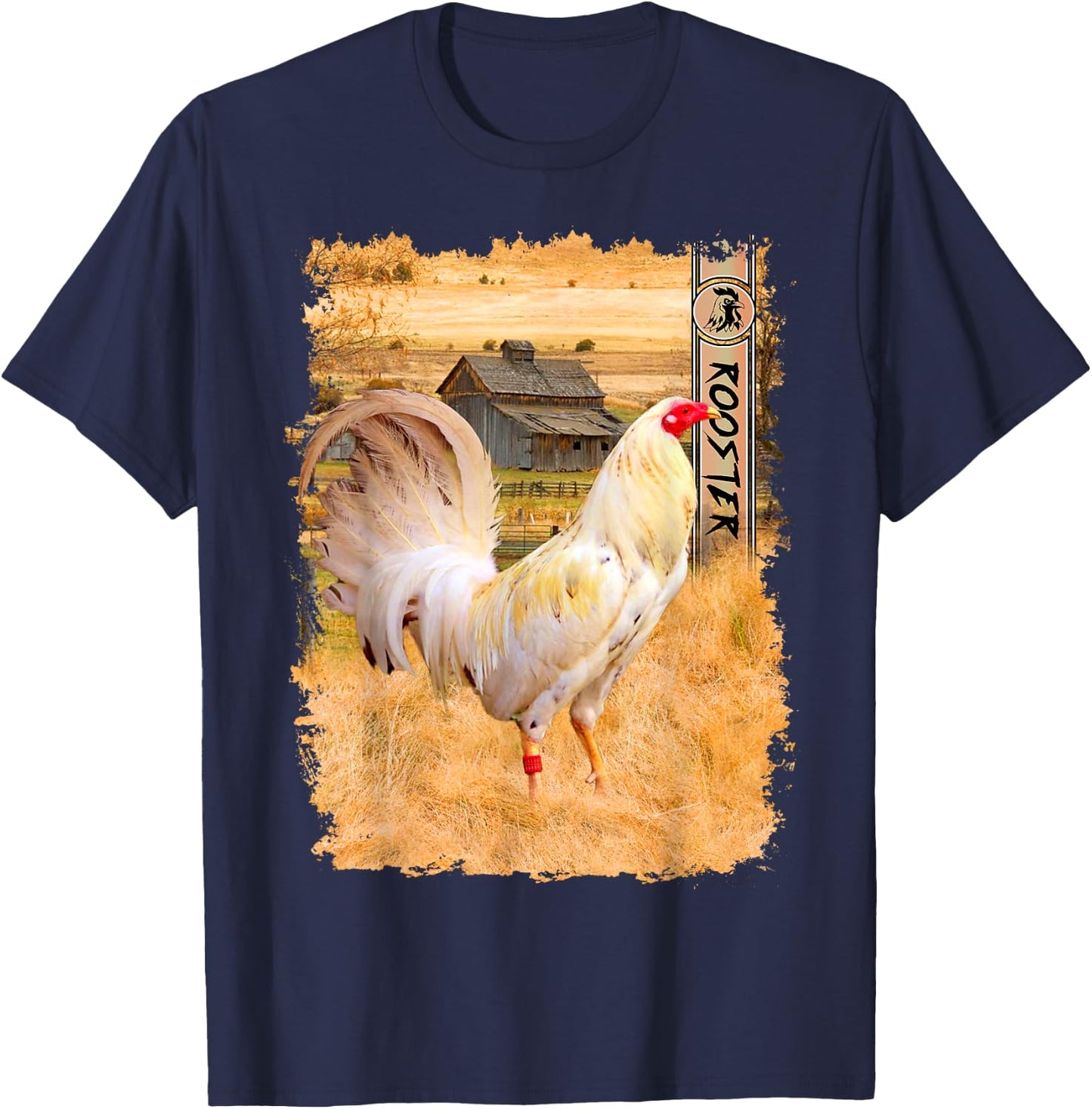 Vintage Rooster Gallero Gamefowl Cock Fight T-Shirt - T-Shirt | Navy
