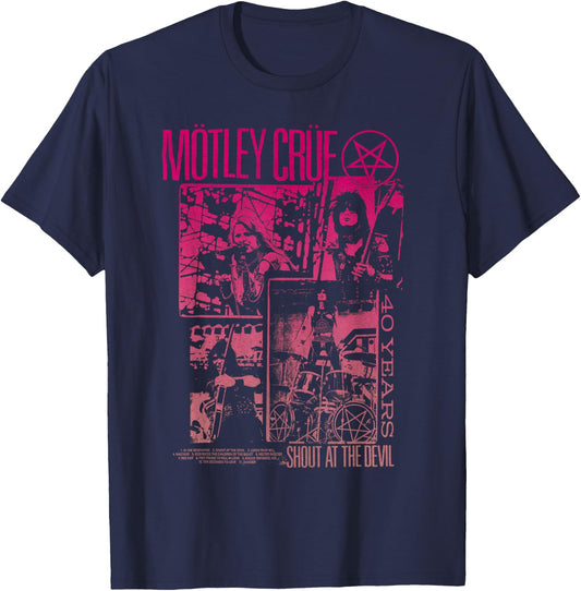 Mötley Crüe – Live Photo T-Shirt - T-Shirt | Navy