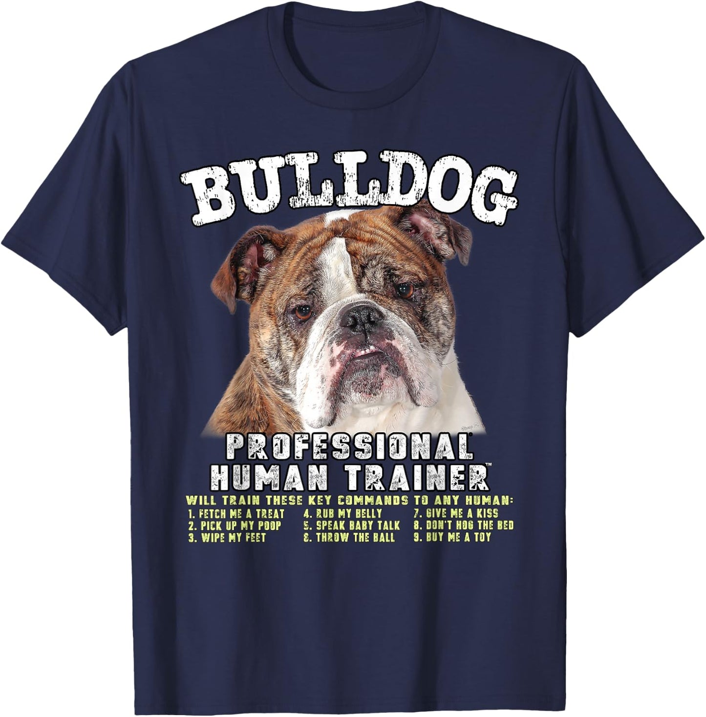 Bulldog Professional Human Trainer T-Shirt - T-Shirt | Navy