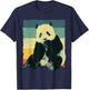 Funny Panda Design Women Kids Retro Panda Bear Lover T-Shirt - T-Shirt | Navy