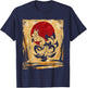Nine-tailed fox Japanese retro art T-Shirt - T-Shirt | Navy