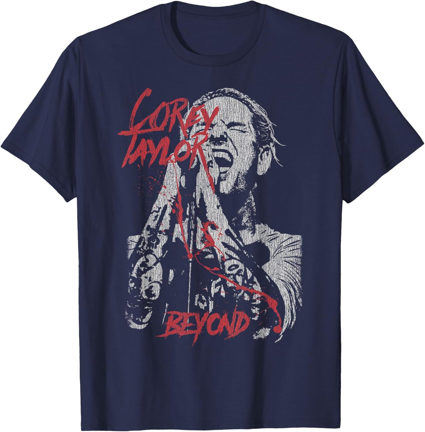 Control Industry - Corey Taylor Black Graphic - Small - Short Sleeve - - Modern - Music - Novelty - Women's - Lightweight - Non-Stretchable - Cotton 65%, Polyester 35% T-Shirt - T-Shirt | Navy