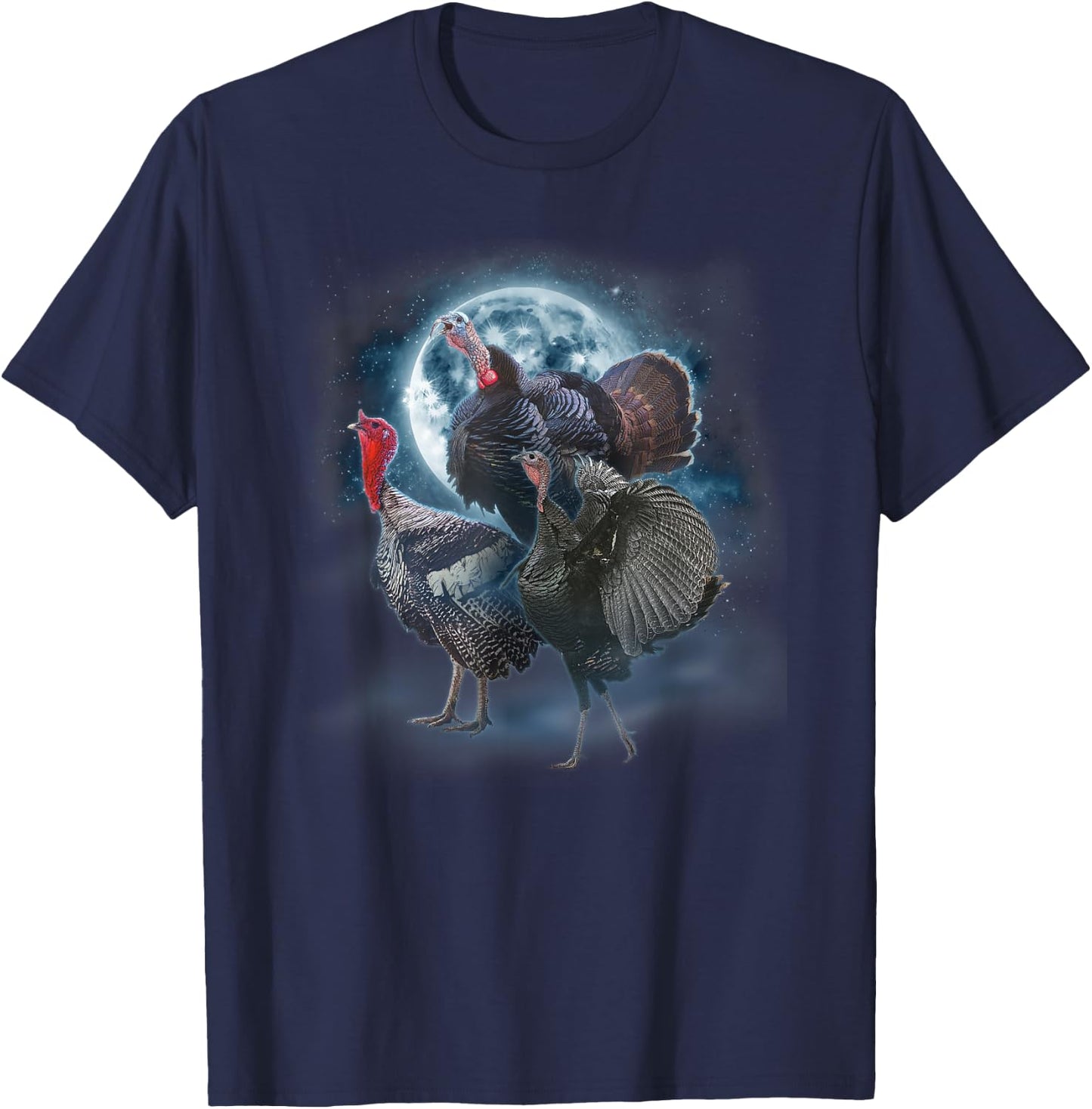 Howling at the Moon Shirt - Funny Turkey Shirts - Turkey T-Shirt - T-Shirt | Navy