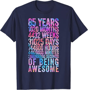 Funny 85th Birthday Shirt Old Meter Funny 85 Year Old Gifts T-Shirt - T-Shirt | Navy