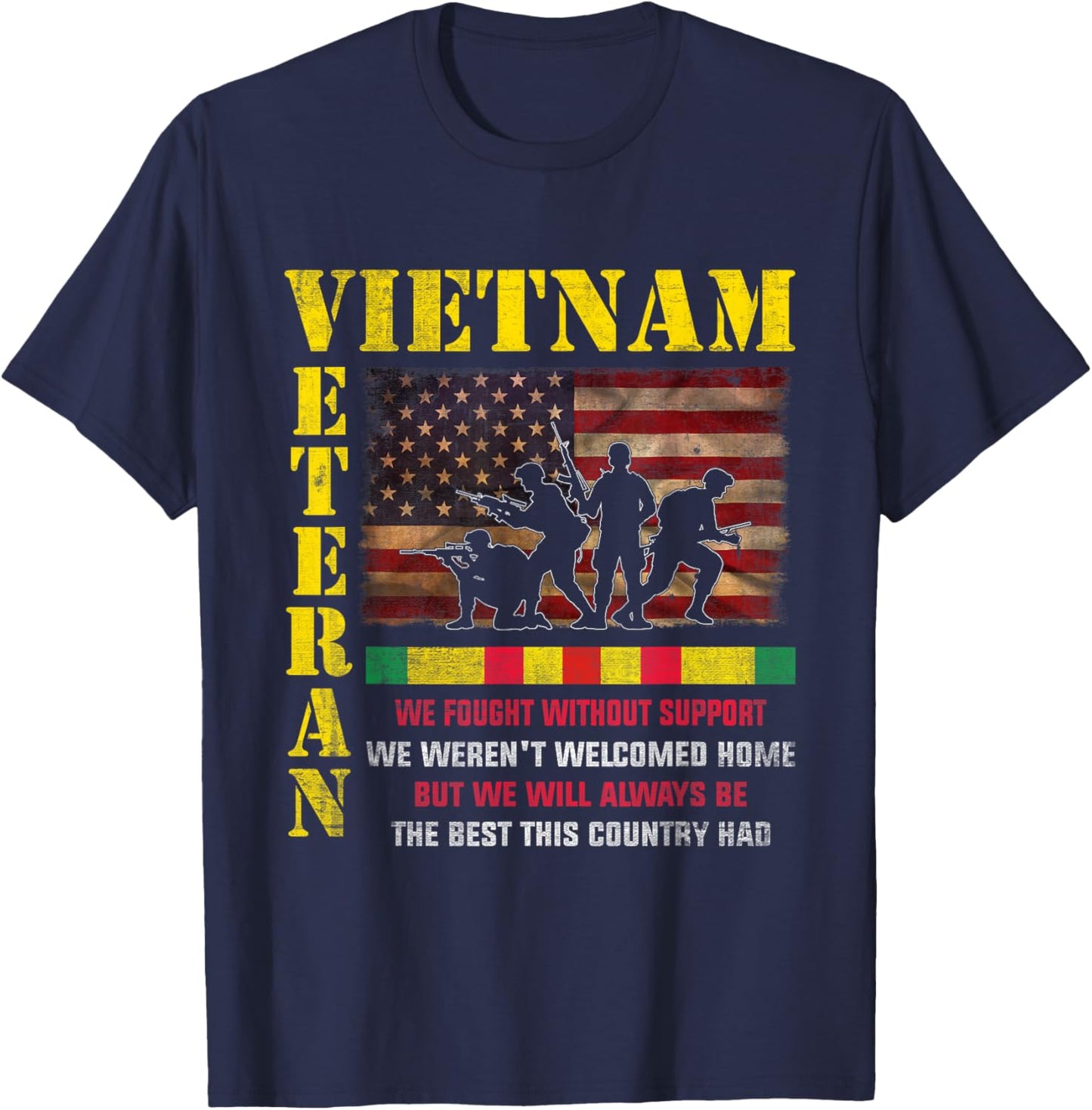 Vietnam Veteran - The Best America Had Military Family T-Shirt - T-Shirt | Navy