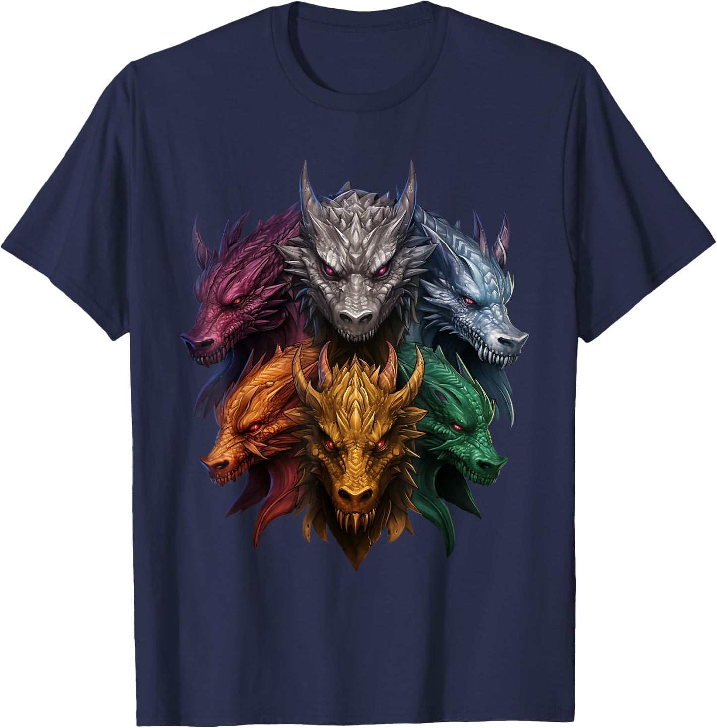 Dragon Lovers Dragon Types Women Men Girls Boys Dragons T-Shirt - T-Shirt | Navy