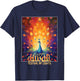 Happy Diwali Festival of Lights Vibrant Peacock Deepavali T-Shirt - T-Shirt | Navy