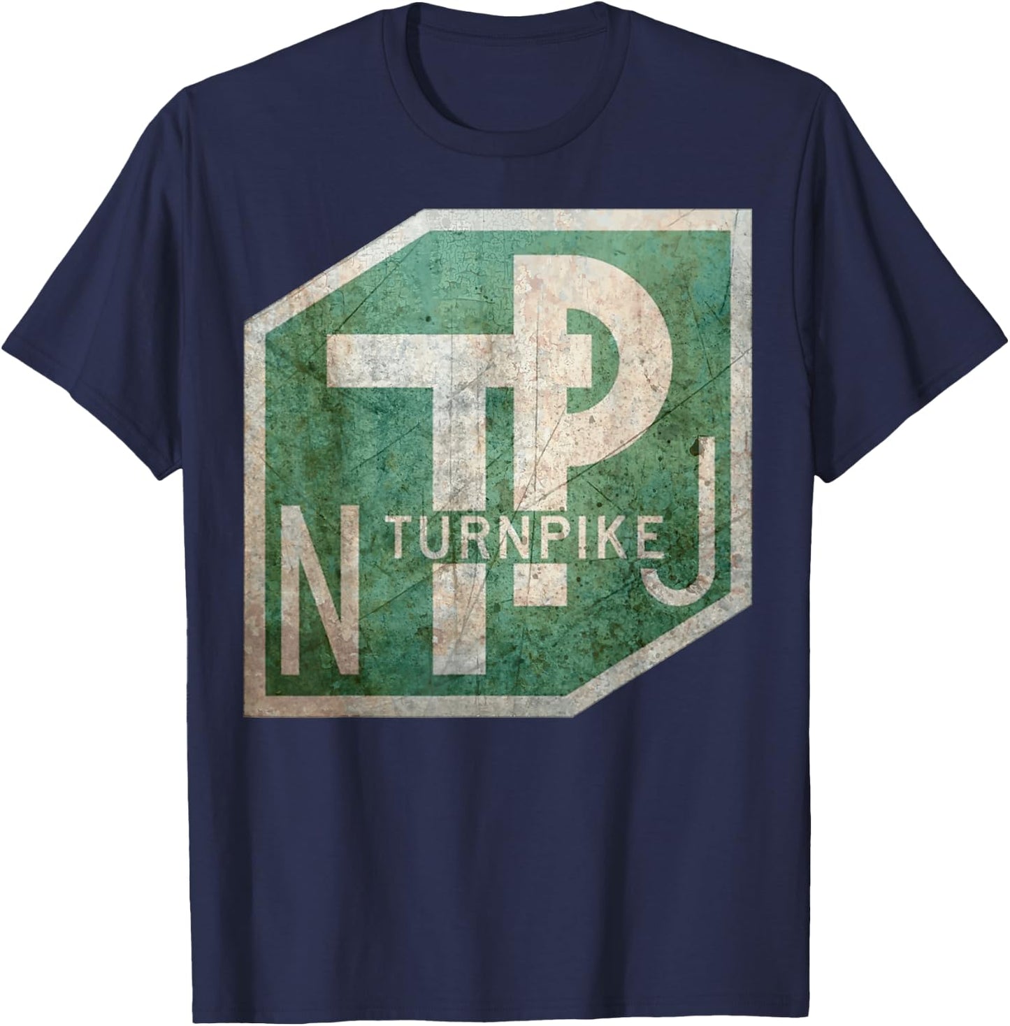 NJ Turnpike NJ Locals Visitors New Jersey Garden State T-Shirt - T-Shirt | Navy