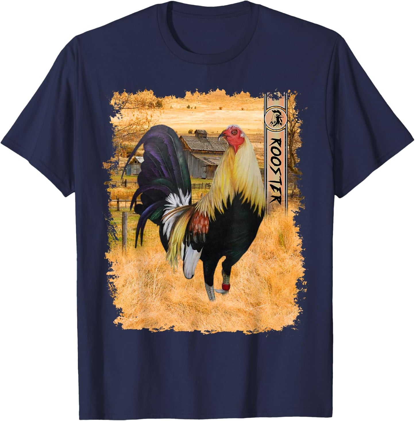Vintage Rooster Cockfighting Soy Gallero T-Shirt - T-Shirt | Navy