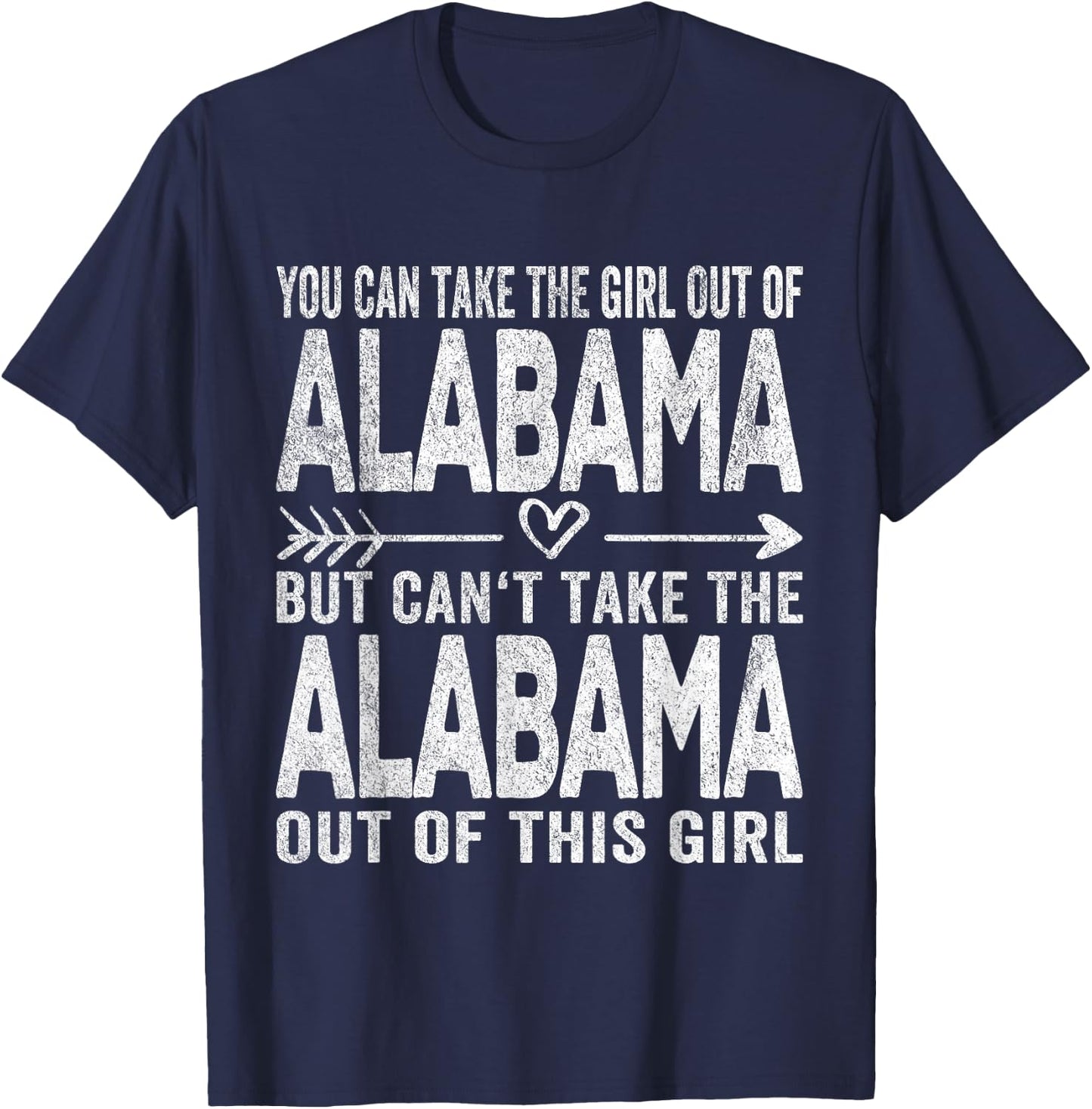 Girl Out of Alabama Hometown Home Alabama T-Shirt - T-Shirt | Navy
