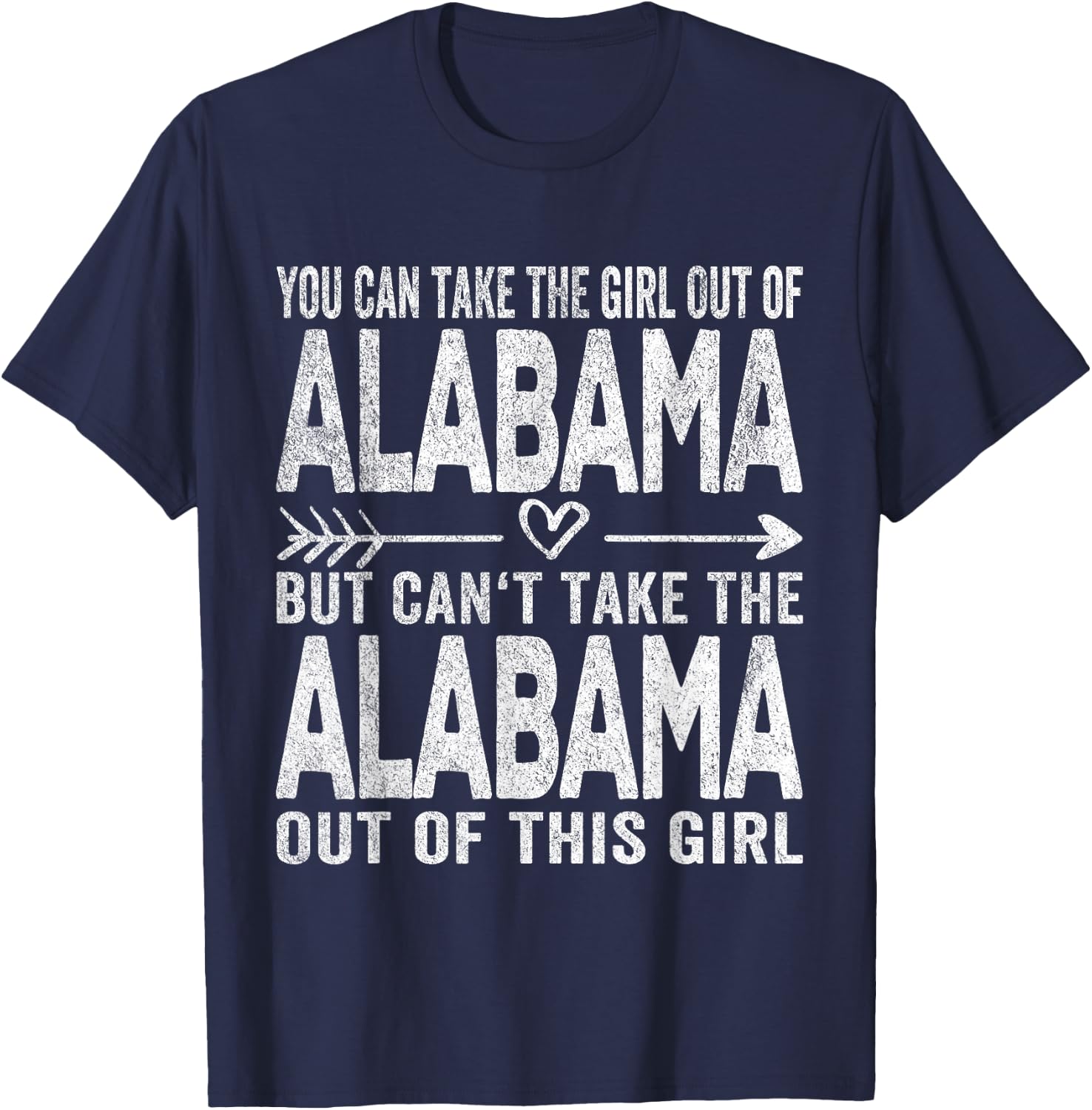 Girl Out of Alabama Hometown Home Alabama T-Shirt - T-Shirt | Navy