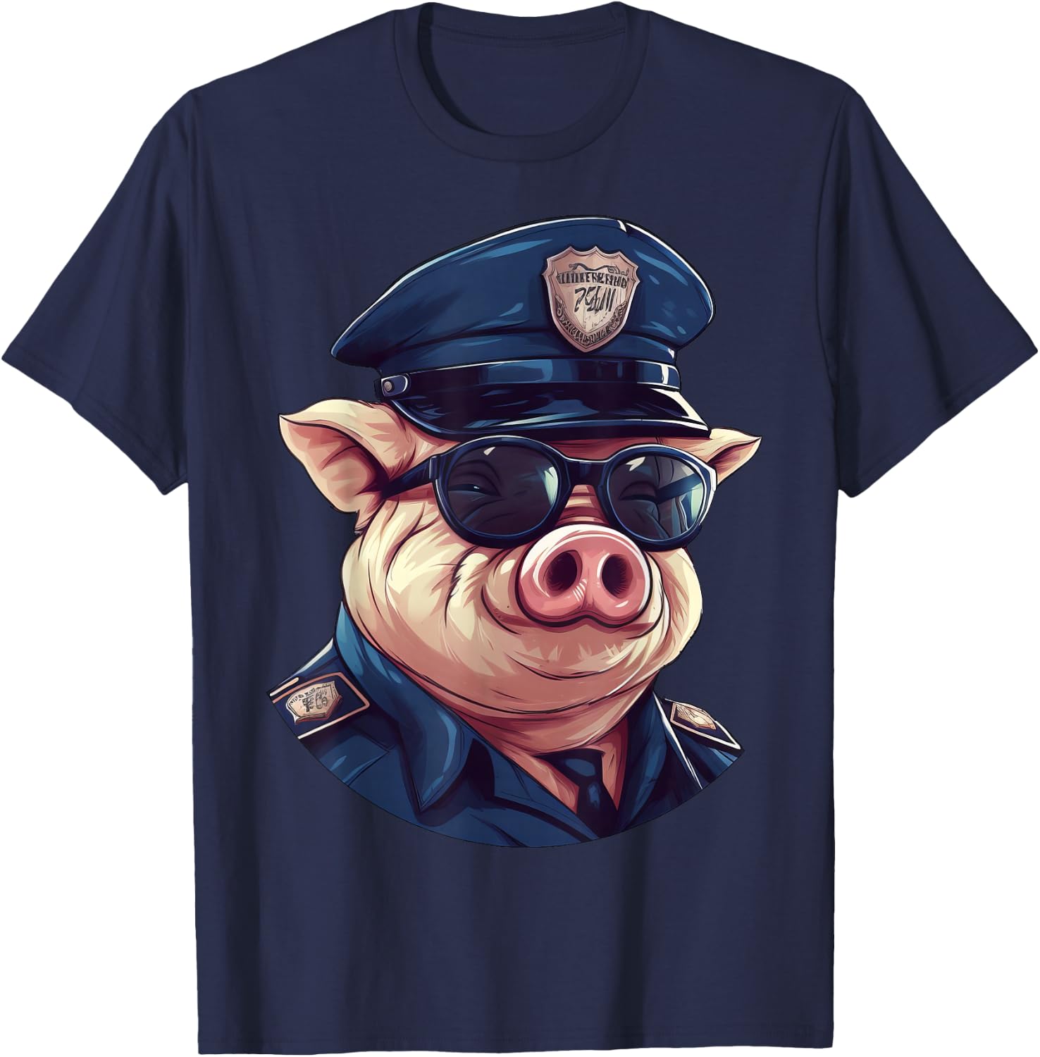 Piggy Fans -Kids Animal Theme , Black, Small T-Shirt - T-Shirt | Navy