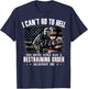 I Can't Go To Hell The Devil Still Has Restraining Order Men T-Shirt - T-Shirt | Navy