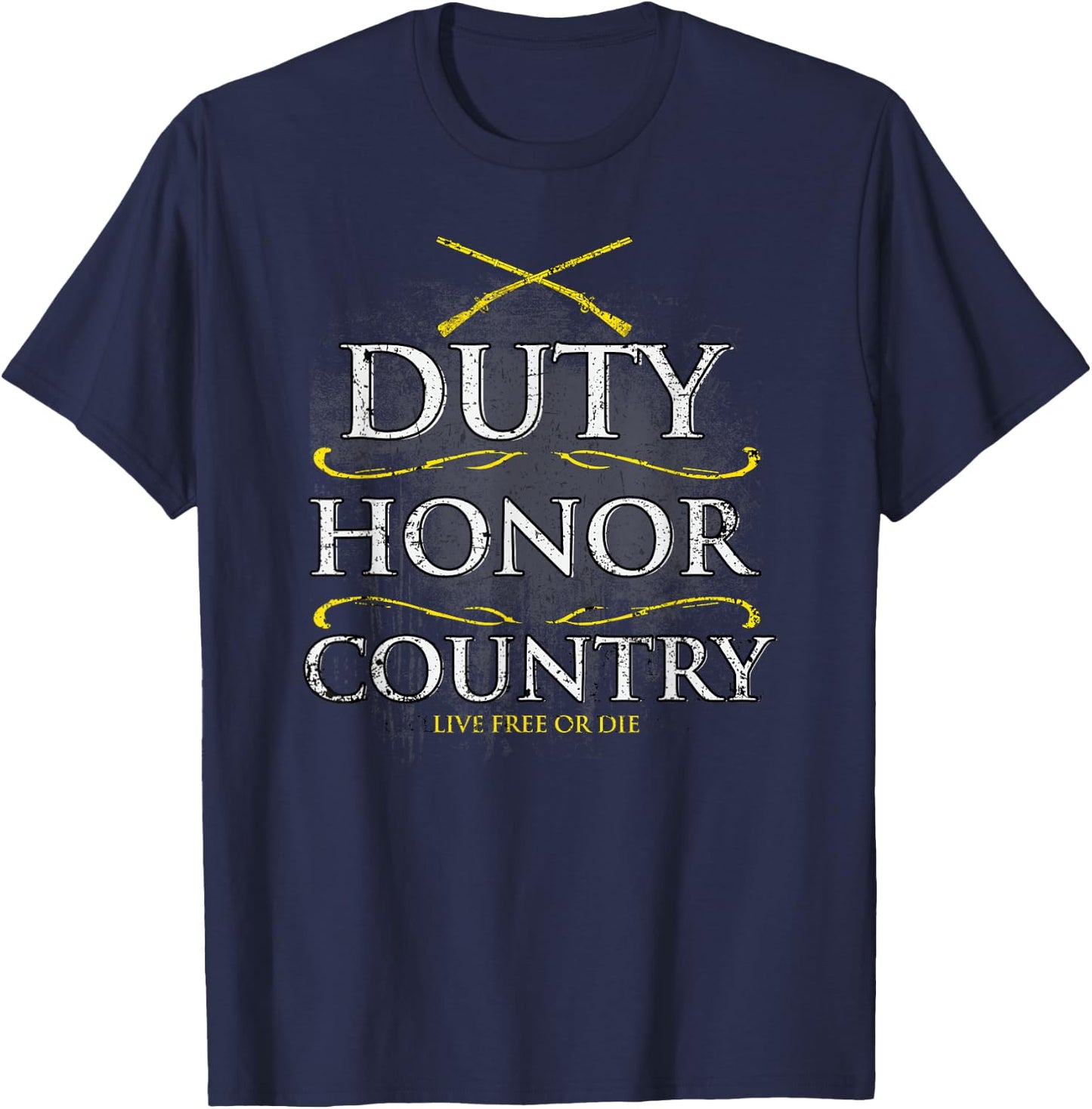 Duty Honor Country Live Free or Die T-Shirt - T-Shirt | Navy