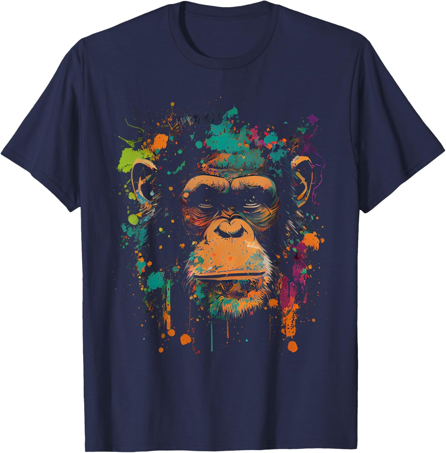 Chimpanzee Monkey Safari Favourite Animal Fan Chimpanzee Fan T-Shirt - T-Shirt | Navy