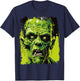 Green Zombie Halloween T-Shirt - T-Shirt | Navy