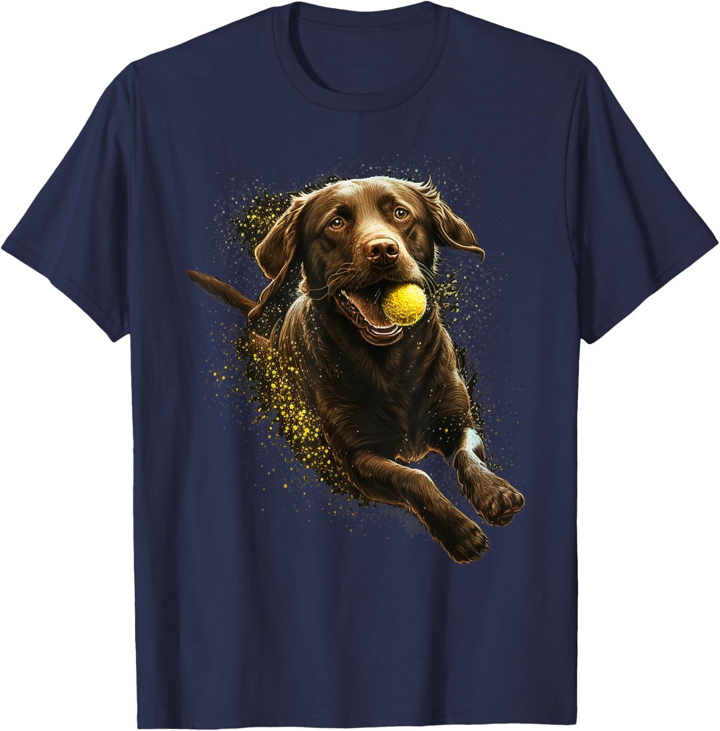 Cute brown Labrador Dog on brown Labrador Retriever Lover Women Kids T-Shirt - T-Shirt | Navy