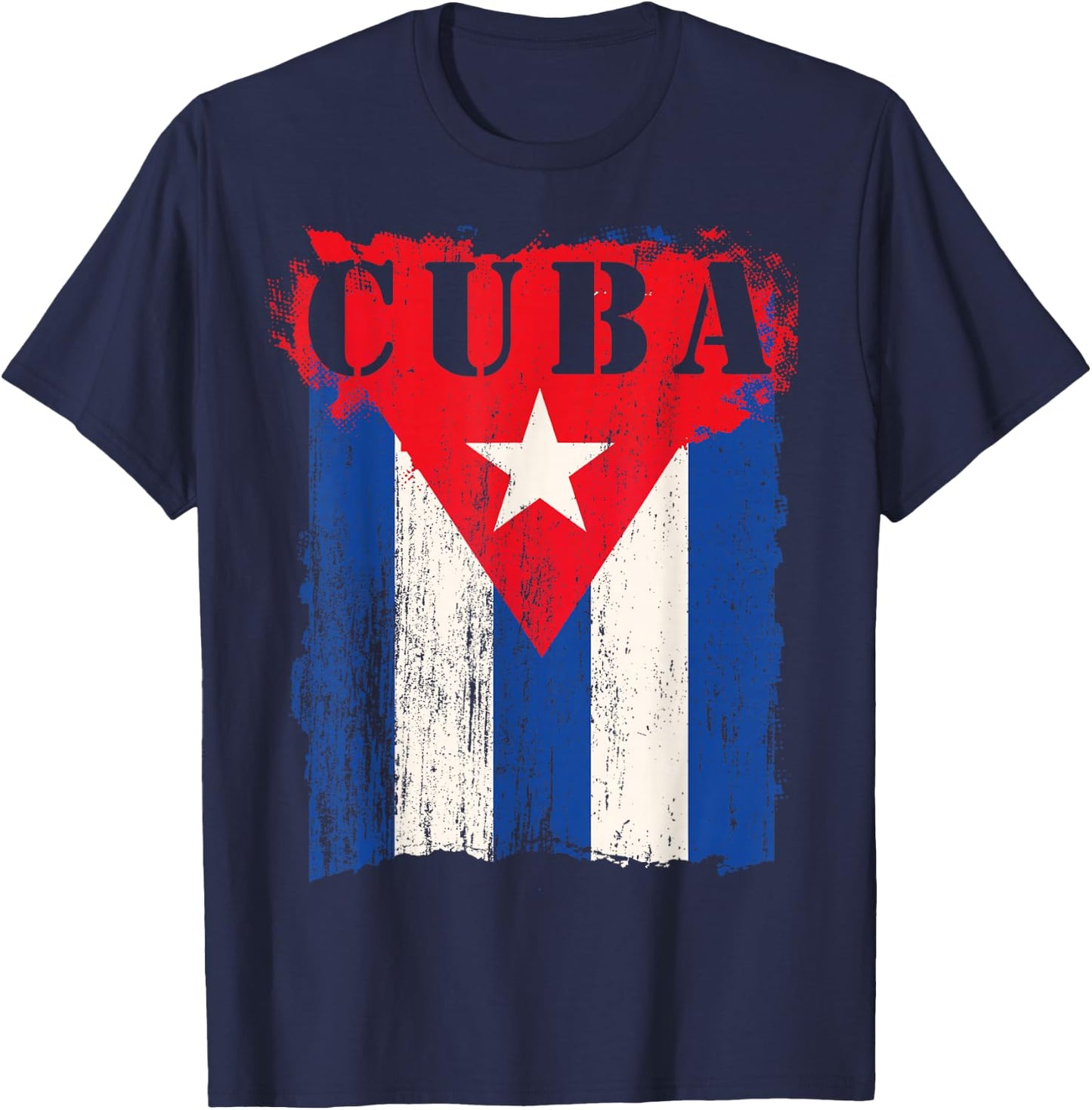 Cuban Flag Shirt Cuba Hispanic Heritage Month Patriotic T-Shirt - T-Shirt | Navy