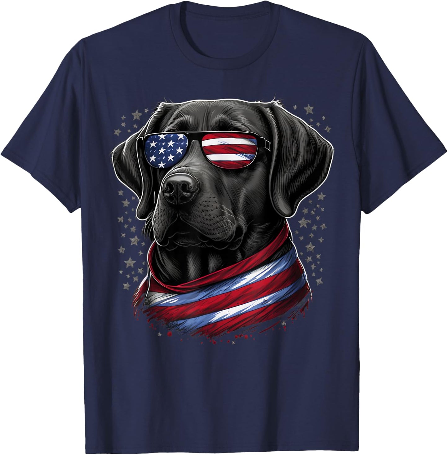 USA 4th Of July Patriotic American Labrador Retriever Kids Men T-Shirt - T-Shirt | Navy