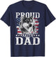 Proud Akita Dad - Patriotic Father's Day Canine Dog Lover Kids Men T-Shirt - T-Shirt | Navy