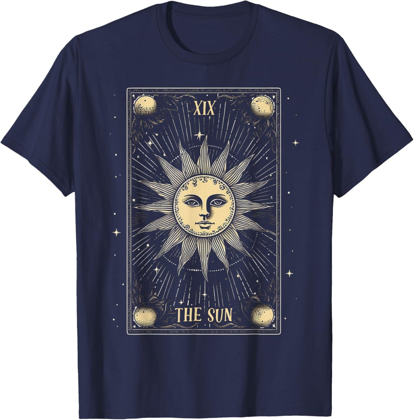 Sun Tarot Card Radiates Optimism, Positivity And Joy T-Shirt - T-Shirt | Navy
