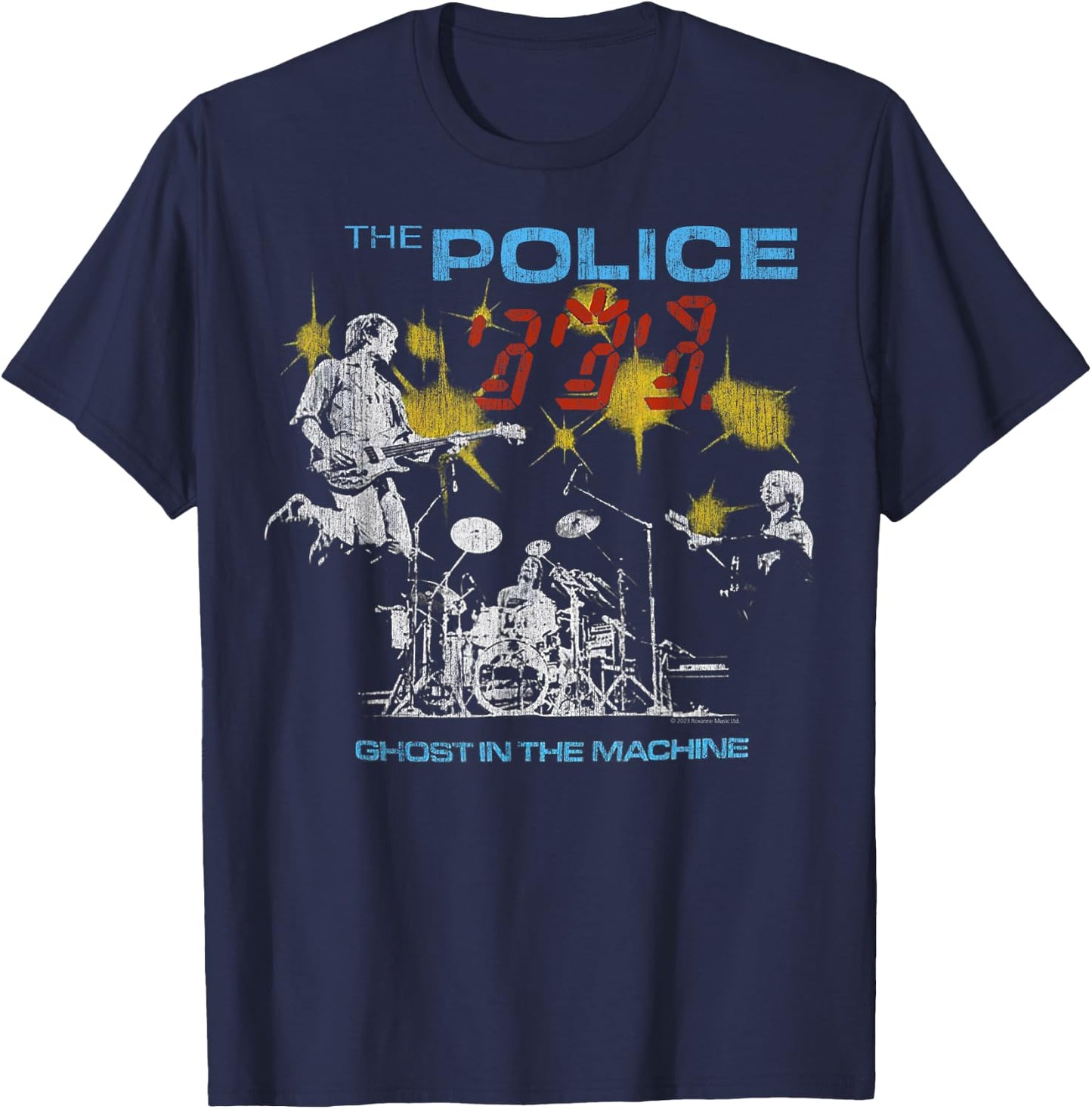 The Police Rock Music Band Ghost In The Machine T-Shirt - T-Shirt | Navy
