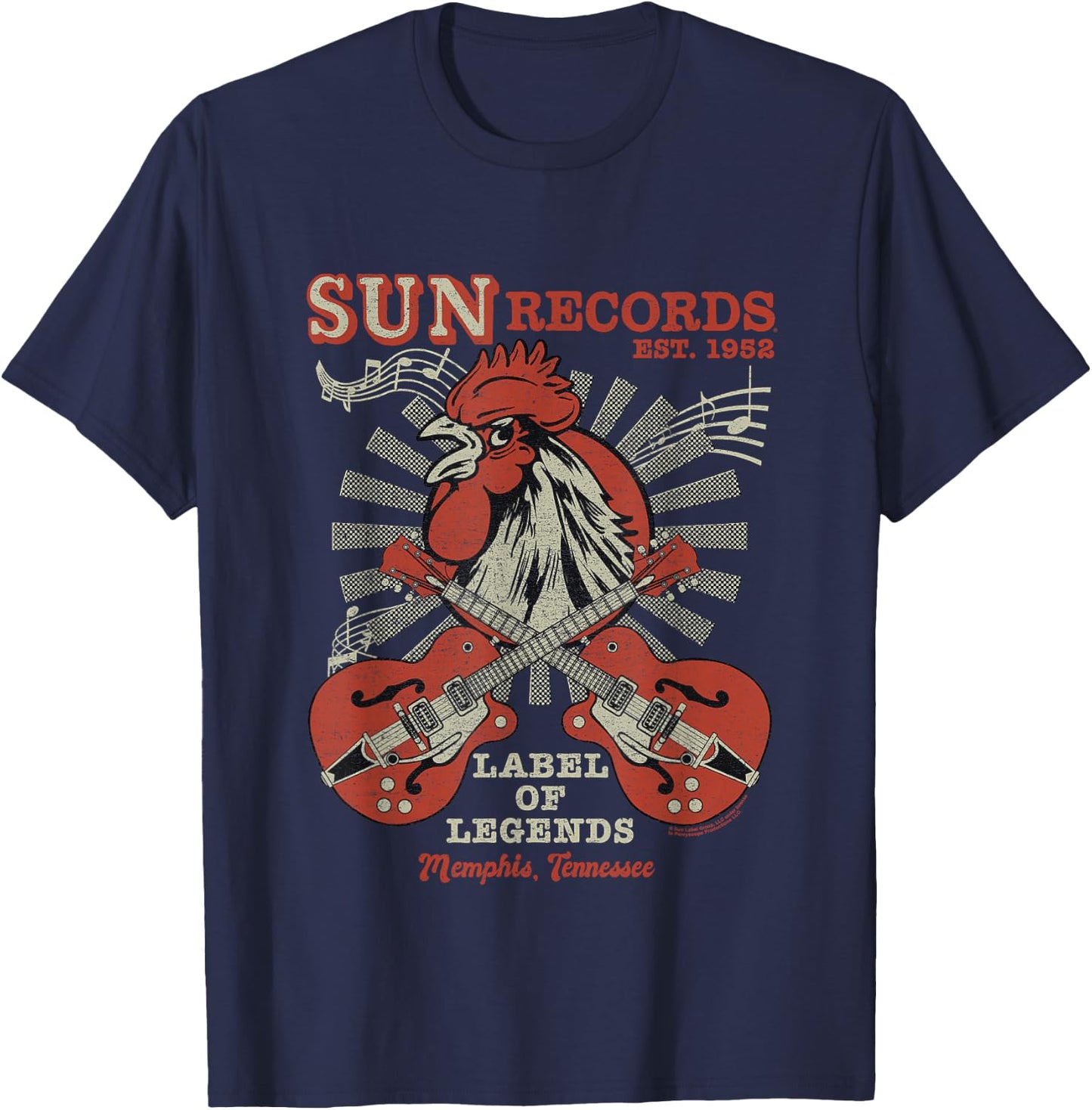 Sun Records Label of Legends T-Shirt - T-Shirt | Navy
