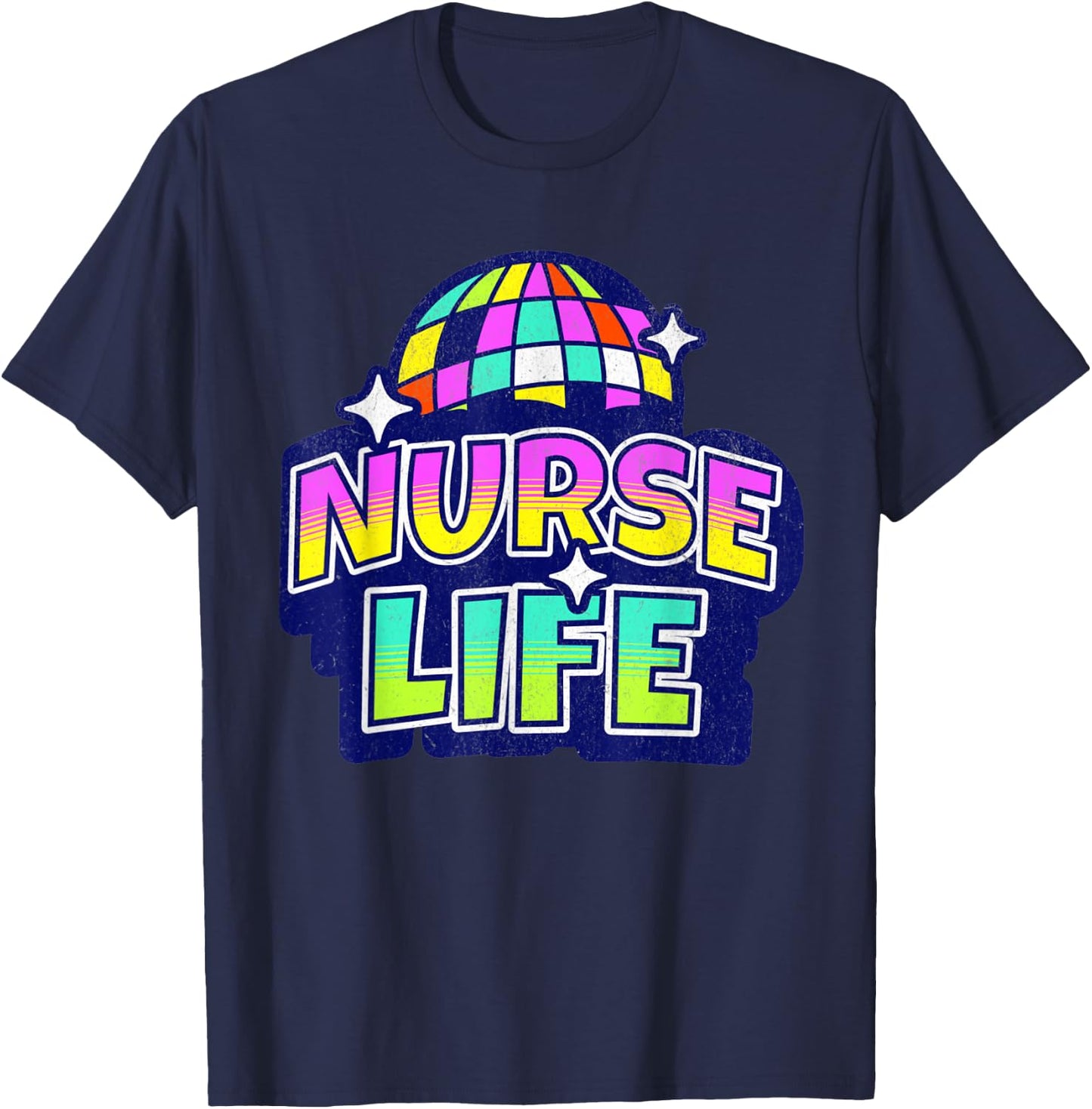 70s Disco Nurse's Day Nurse Life Nurse Week 2023 Women T-Shirt - T-Shirt | Navy