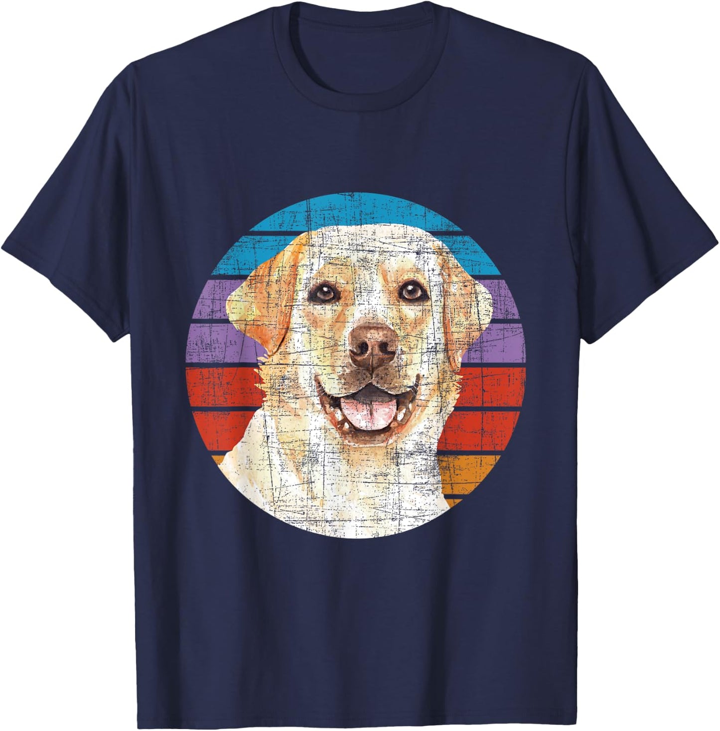 Retro Vintage Labrador - Dog Owner Pet Lover Puppy Trainer Women Girls Kids T-Shirt - T-Shirt | Navy