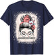 Messy Bun Labor & Delivery Nurse Life ICU L&D Nurse T-Shirt - T-Shirt | Navy