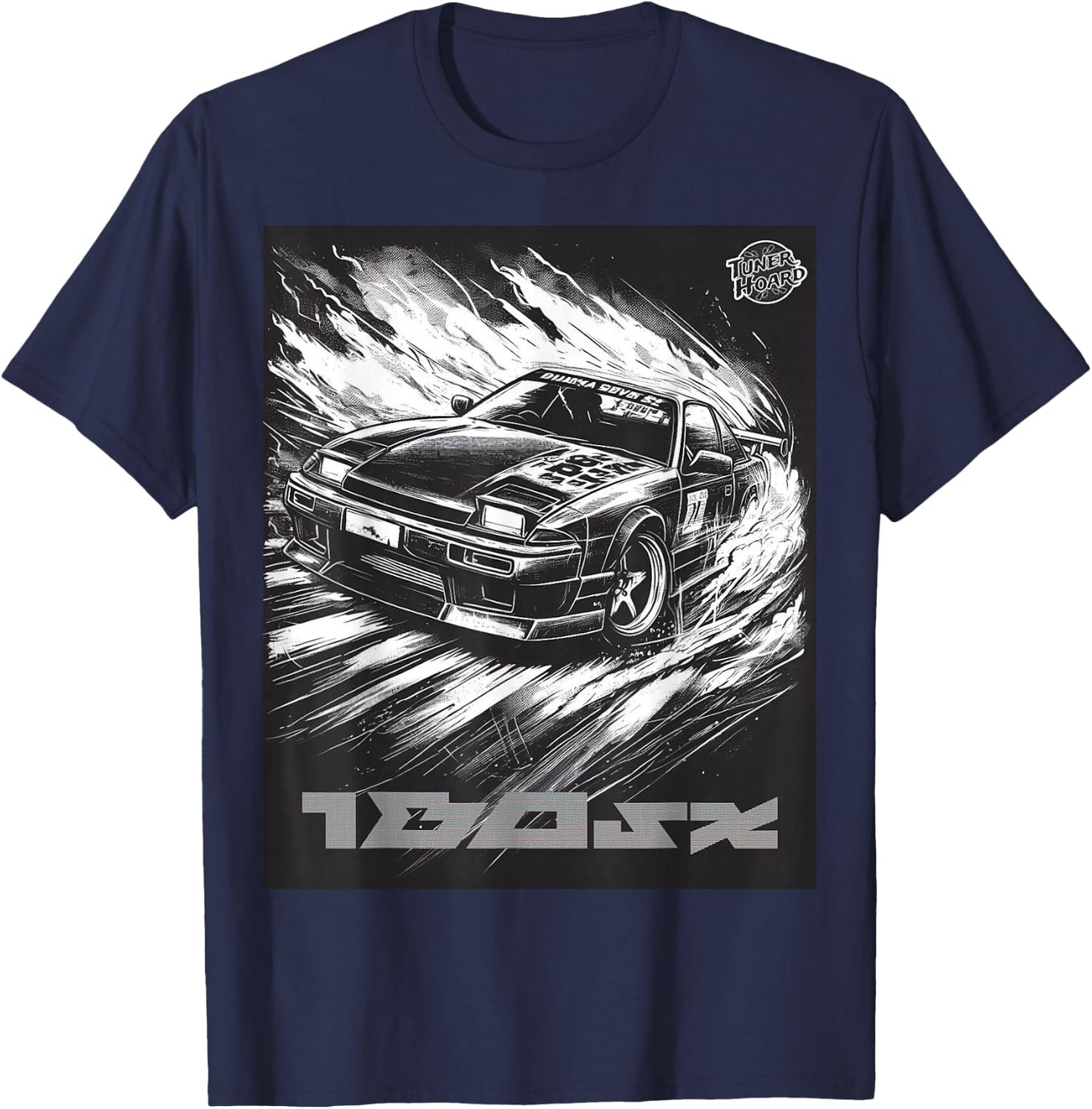 JDM 180sx Cool Drift Car 240sx Manga S13 Silvia Coupe Type X T-Shirt - T-Shirt | Navy