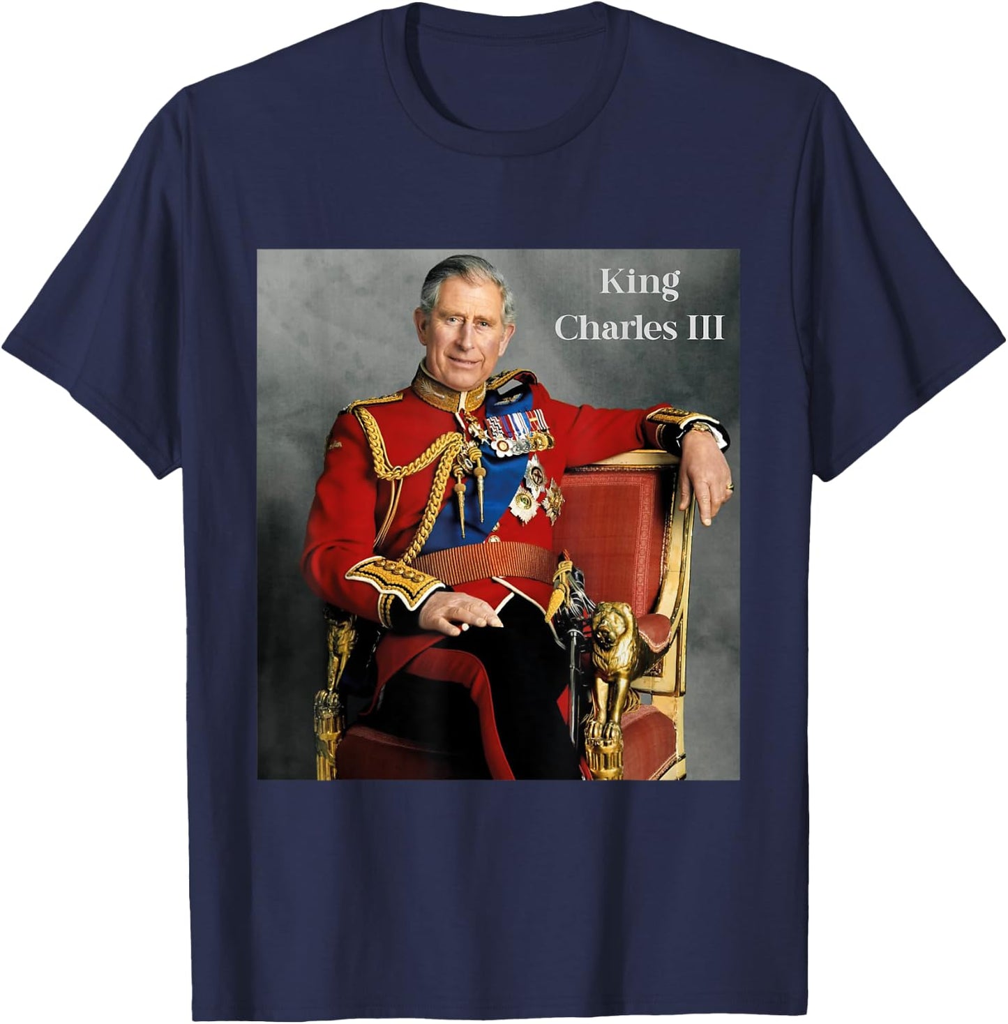 King Charles III Coronation 2023 Celebration Royal Family T-Shirt - T-Shirt | Navy