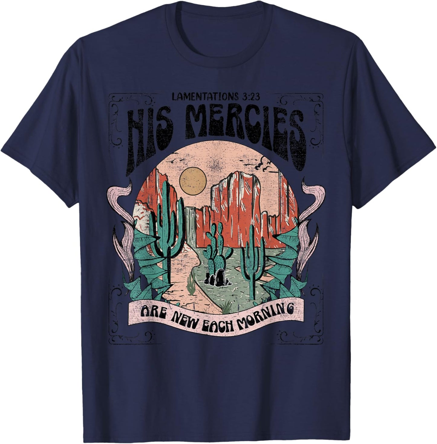 His mercy are new every morning Christian design T-Shirt - T-Shirt | Navy