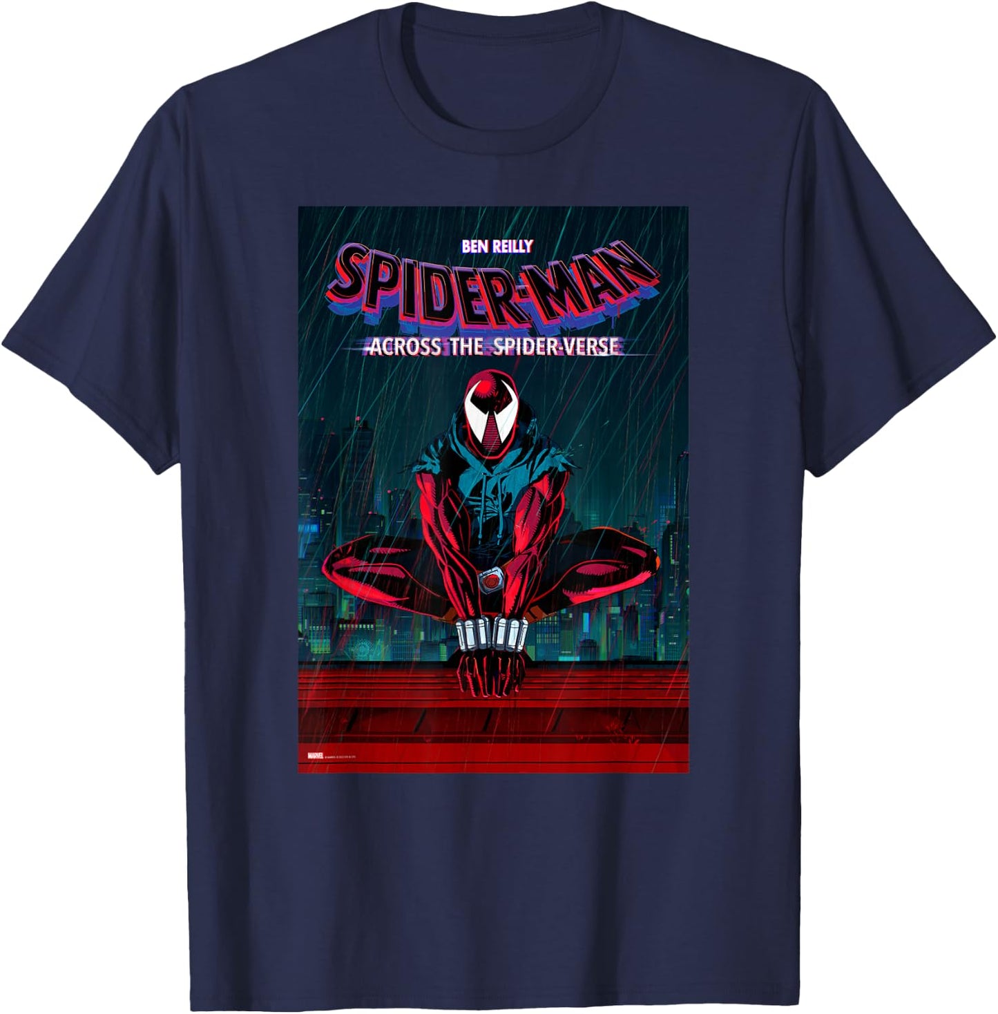 Marvel Spider-Man: Across the Spider-Verse Ben Reilly Poster T-Shirt - T-Shirt | Navy