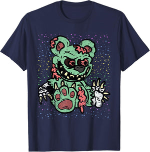 Zombie Teddy Bear Halloween Costume Scary Spooky Monster T-Shirt - T-Shirt | Navy