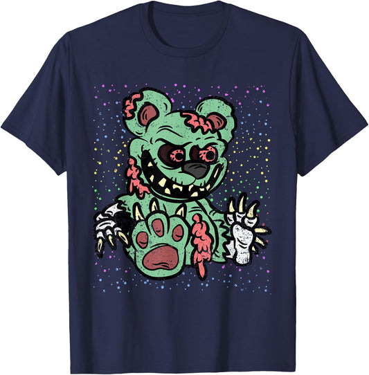 Zombie Teddy Bear Halloween Costume Scary Spooky Monster T-Shirt - T-Shirt | Navy