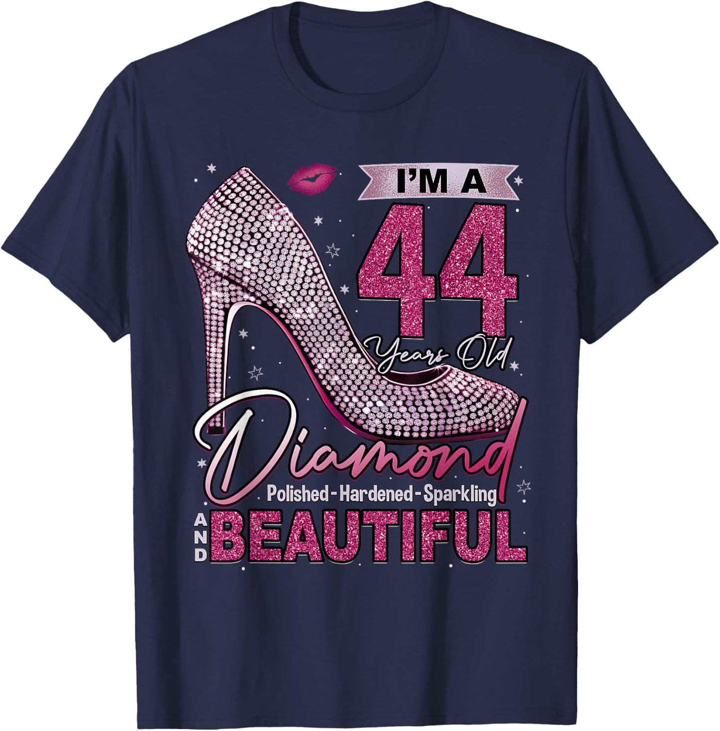 I'm A 44 Years Old Diamond, 44 and Fabulous Birthday Women T-Shirt - T-Shirt | Navy