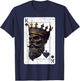 King Spades Creepy Halloween Card Game Poker Gothic T-Shirt - T-Shirt | Navy