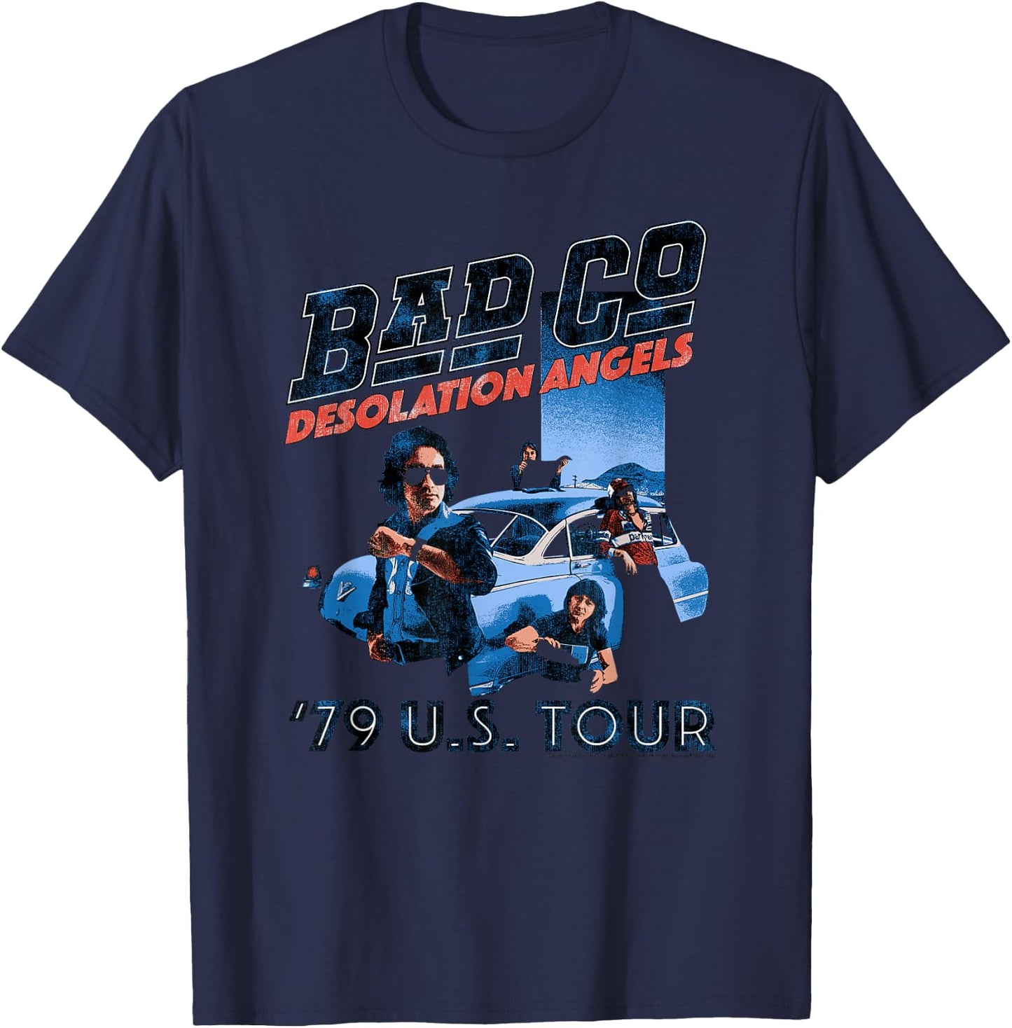 Bad Company Desolation Angels 1979 US Tour for Light Colors T-Shirt - T-Shirt | Navy