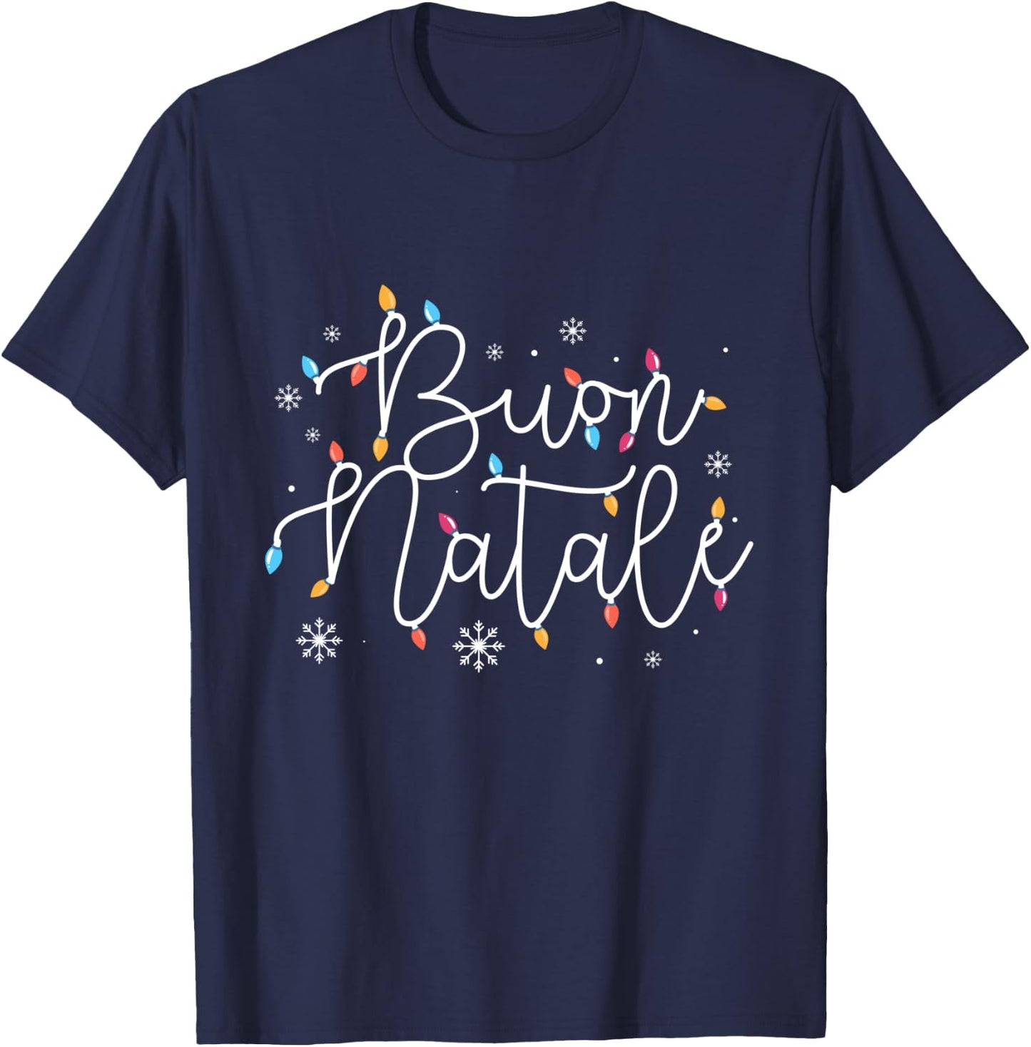 Funny Buon Natale Italy Pride Xmas Holiday Italian Christmas T-Shirt - T-Shirt | Navy
